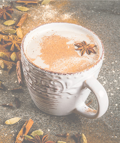 Photo of a cup of chai latte