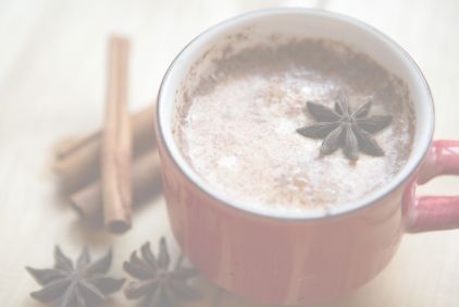Photo of a cup of chai version hot chocolate